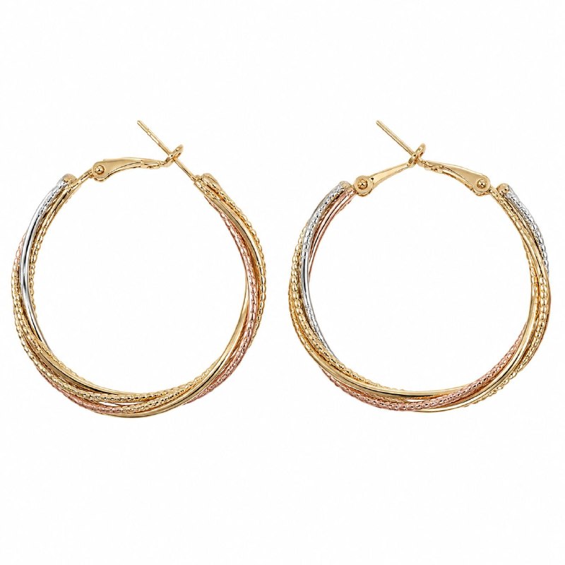 ARGOLLAS DE ENCHAPE PARA DAMA 4CM