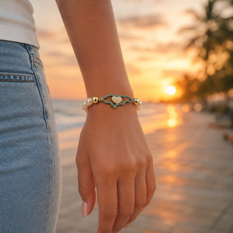 PULSERA DE ENCHAPE ELASTICA PARA DAMA CON DISEÑO DE HONDURAS