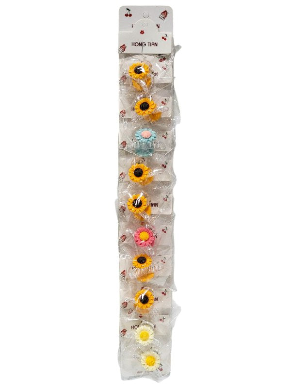 GANCHO PARA EL CABELLO DE GIRASOL, PINZAS FUERTES EN PAQUETE DE 10UND 3X5CM