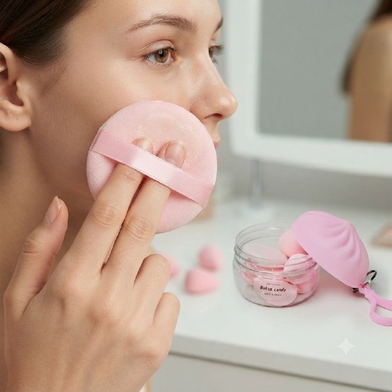 SET DE MINI ESPONJAS DE MAQUILLAJE TERCIOPELO O ALGODÓN BEAUTY TOOLS