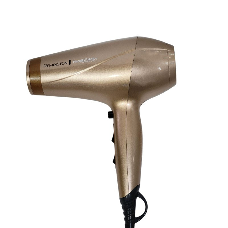SECADORA PARA EL CABELLO DE QUERATINA Y ACEITE DE ARGAN DE CERAMICA BRILLANTE Y MENOS FRIZZ REMINGTON