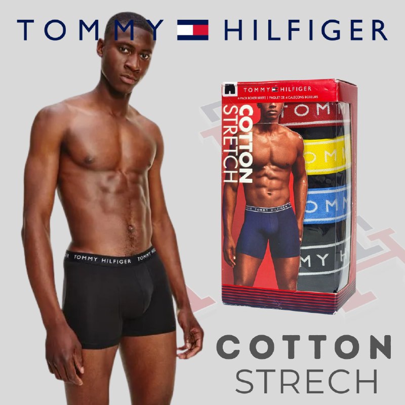 ROPA INTERIOR PARA CABALLERO TOMMY HILFIGER COTTON STRETCH 4 UNIDADES TALLA XTRA LARGE 40-42 (XL)
