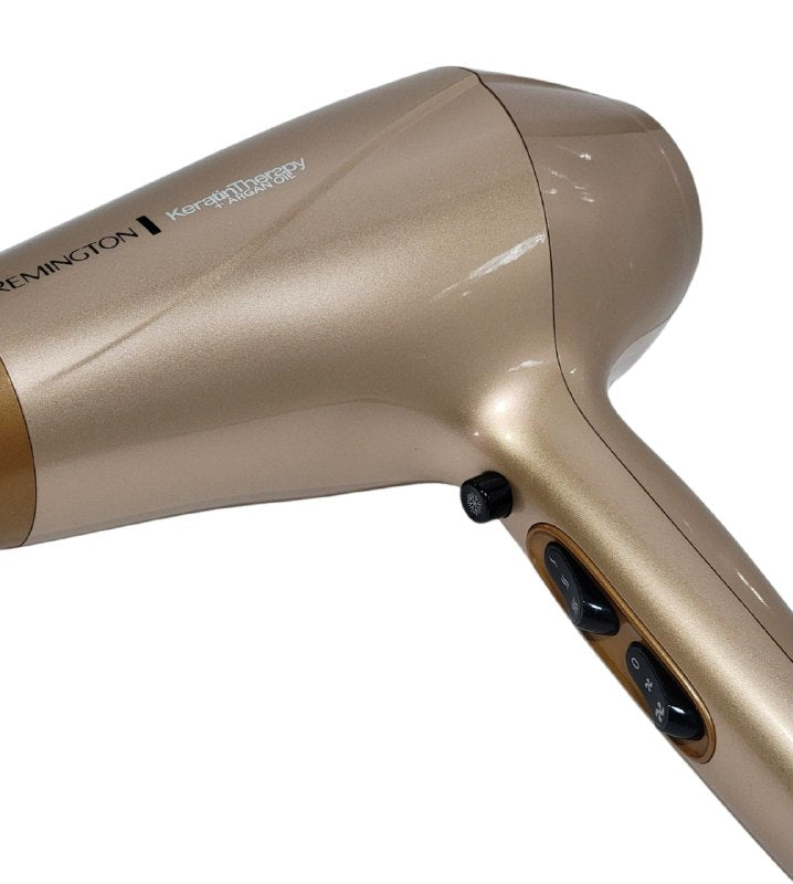 SECADORA PARA EL CABELLO DE QUERATINA Y ACEITE DE ARGAN DE CERAMICA BRILLANTE Y MENOS FRIZZ REMINGTON