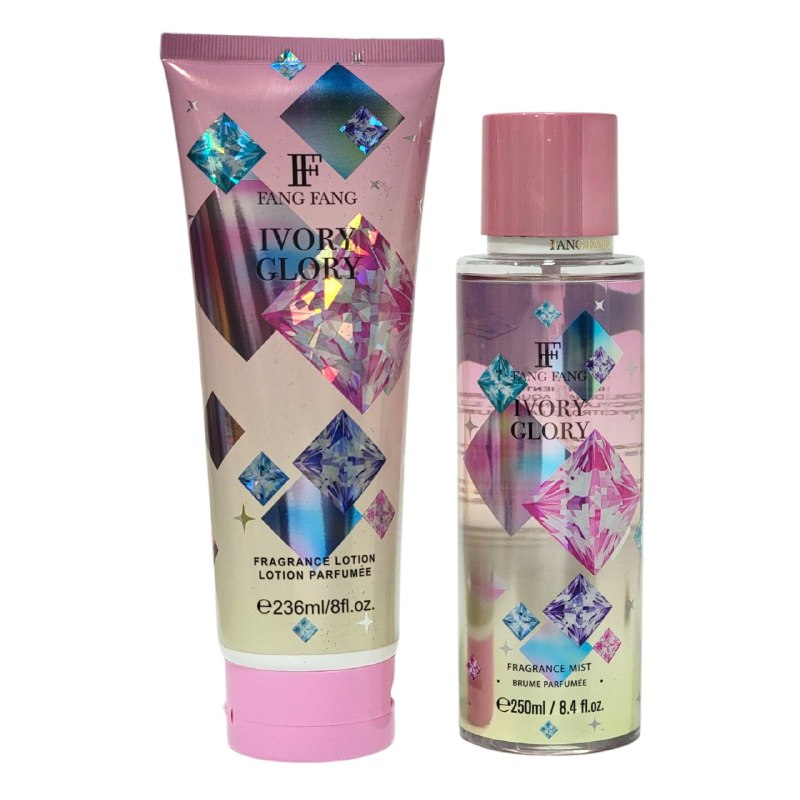 SET FANG FANG IVORY GLORY SPLASH 250ML, BODY LOTION 236ML (M)