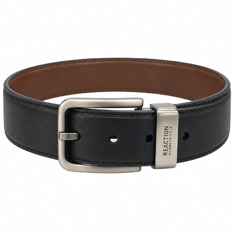 FAJA ORIGINAL REACTION KENNETH COLE REVERSIBLE PARA CABALLERO COLOR NEGRO Y CAFÉ TALLA S 30-32