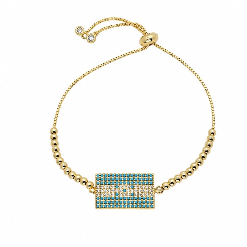 PULSERA DE ENCHAPE ELASTICA PARA DAMA CON DISEÑO  DE HONDURAS