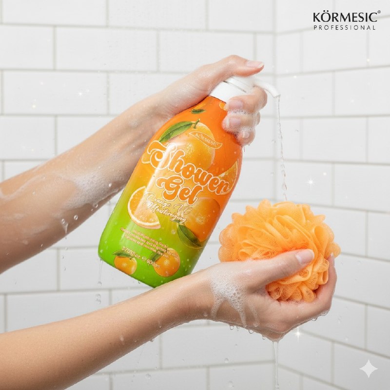 GEL DE DUCHA DE NARANJA VITAMINA C HIDRATANTE PROFUNDO ILUMINADOR KORMESIC 800ML