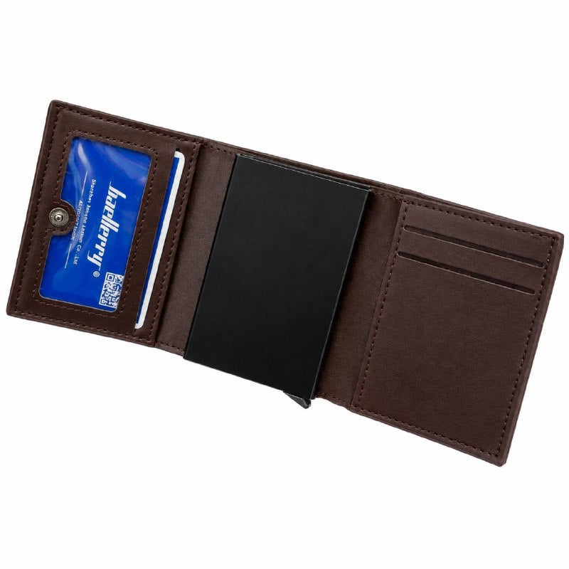 BILLETERA COMPACTA CON TARJETERO Y PROTECCION RFID BAELLERRY 9X8CM