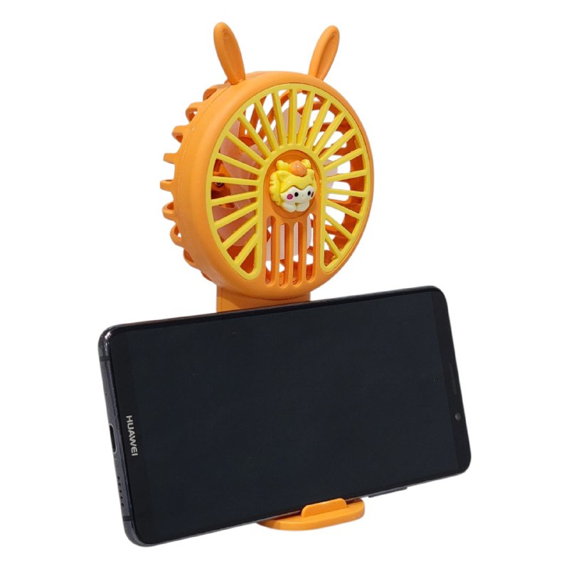 VENTILADOR DE MANO O MESA RECARGABLE CON SOPORTE PARA CELULAR LINGPAN