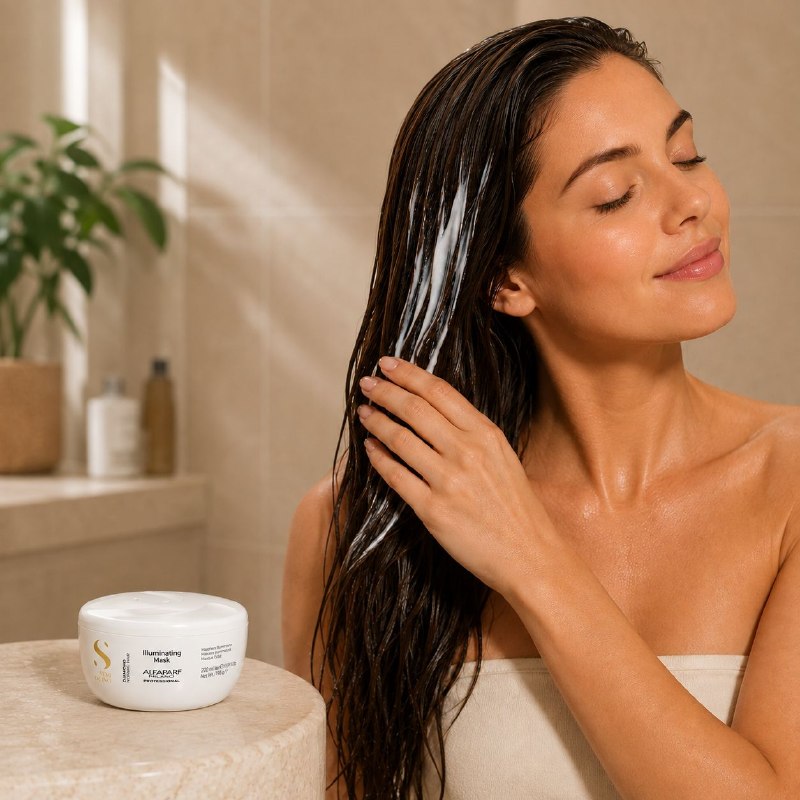 MASCARILLA PARA EL CABELLO ILUMINADORA Y ACONDICIONADORA DE LINAZA ALFAPARFT 200ML
