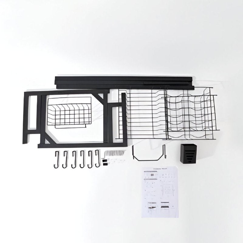 ESTANTE ORGANIZADOR Y ESCURRIDOR DE COCINA, SOBRE EL FREGADERO, ESTANTE DESMONTABLE DE SECADO DE PLATOS DE ACERO INOXIDABLE, FACIL DRENAJE GRAN CAPACIDAD HOME IMPLEMENTS KITCHEN 51X32X85CM