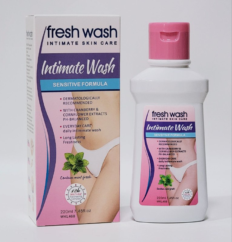 JABON INTIMO DE EXTRACTO DE MANANILLA, ARANDANO Y ACIANO, FORMULA SENSIBLE ANTIBACTERIAS, FRESCO Y SUAVE, CALMANTE PROBIOTICA QUE CURA E HIDRATA LA PIEL FRUIT OF THE WOKALI 220ML