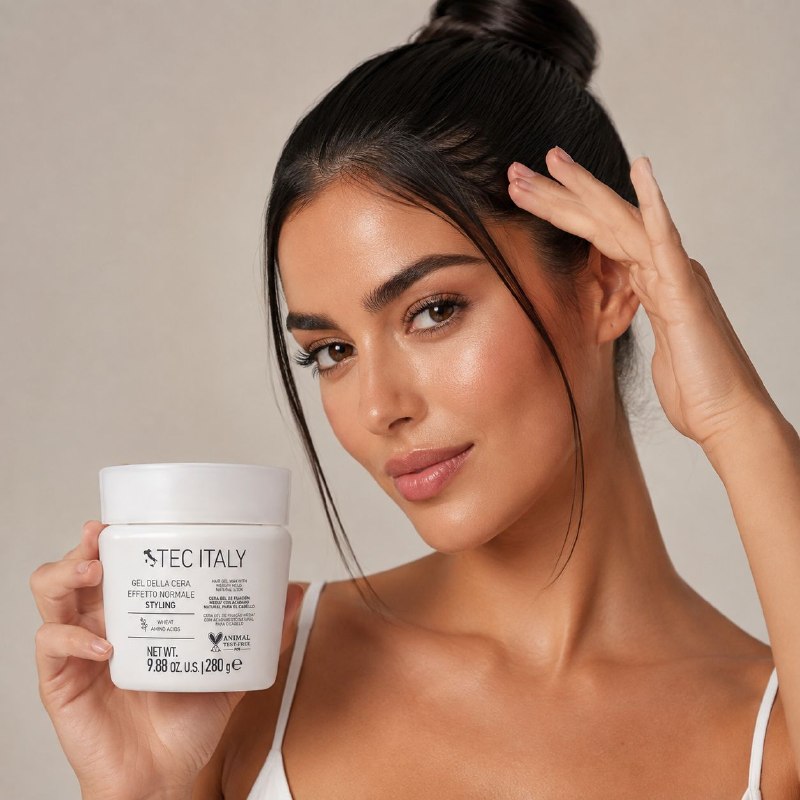 CERA PARA EL CABELLO DE PEINADO CON FIJACION MEDIA Y ACABADO NATURAL CON AMINOACIDOS DE TRIGO TEC ITALY 280G