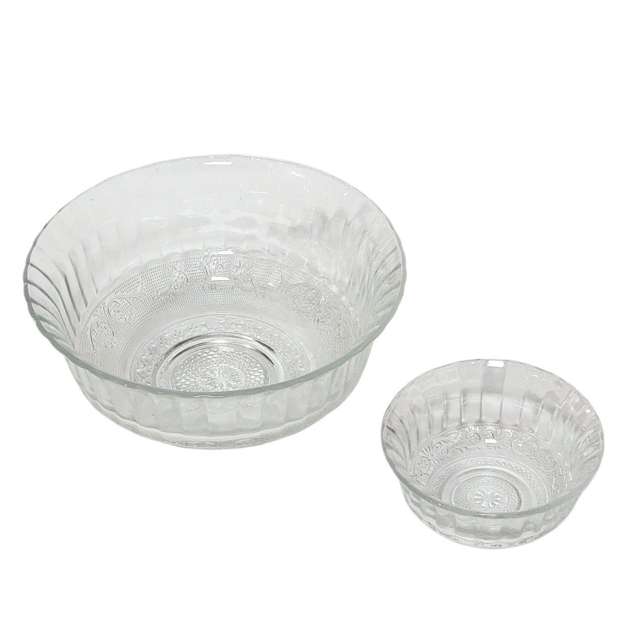 JUEGO DE ENSALADERAS DE VIDRIO CON RELIEVE 7PCS COSENZA