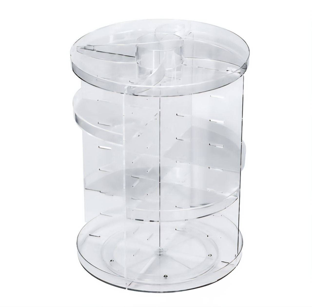 ORGANIZADOR DE MAQUILLAJE TIPO ESTANTE GIRATORIO 24X30CM