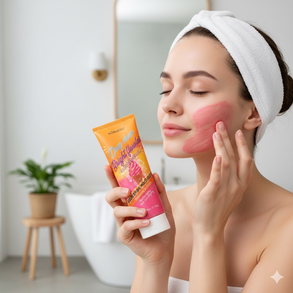 EXFOLIANTE DE LIMPIEZA PROFUNDA, BRILLANTE E IMPECABLE KORMESIC 300G