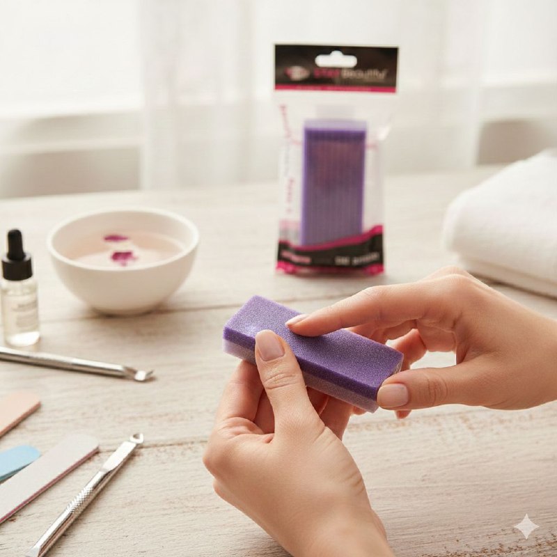 BLOQUE PULIDOR DE UÑAS Y LIMAS CON DIFERENTES NIVELES DE GRANO STAY BEAUTIFUL 12CM