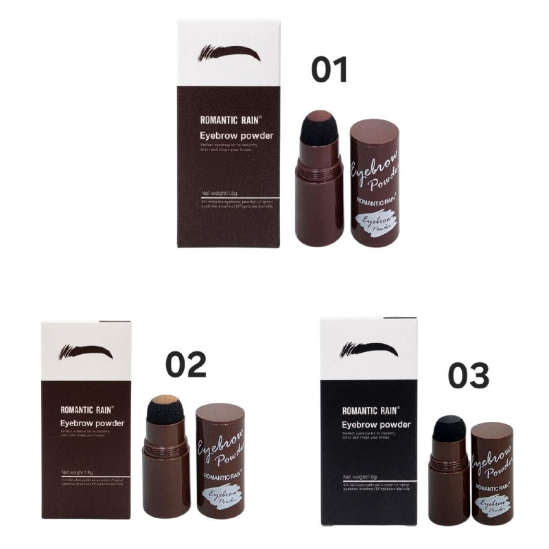 POLVO PARA CEJAS KIT DE CEJAS PERFECTO PARA DAR COLOR Y FORMA ROMANTIC RAIN 3 TONOS 1.8G