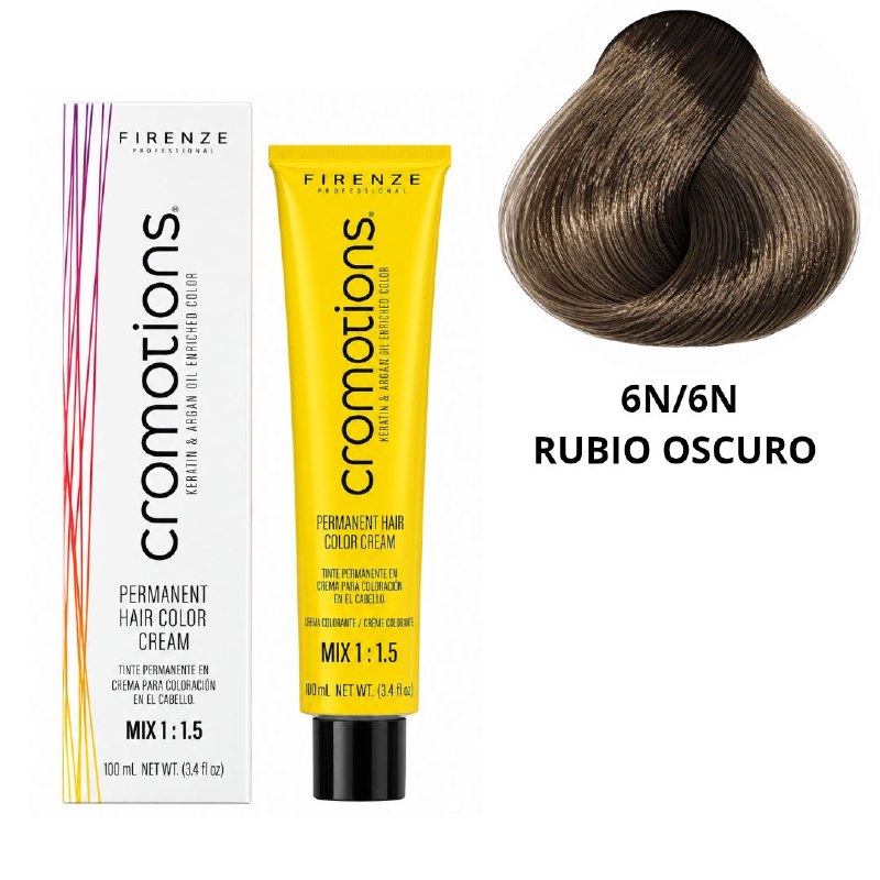 TINTE PERMANENTE PARA EL CABELLO EN CREMA RUBIO OSCURO 6N FIRENZE 100ML