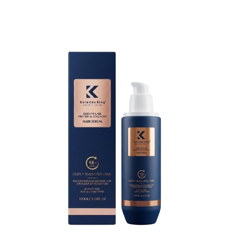 SUERO CAPILAR DE PROTEINA Y COLAGENO ANTI FRIZZ CON BRILLO NATURAL KERATINE KING 100ML