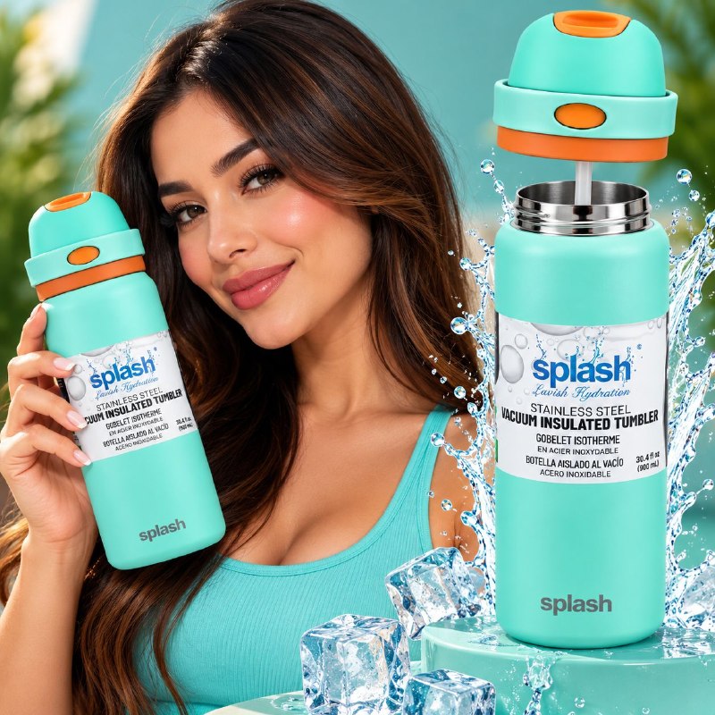 BOTE TERMICO DE ACERO INOXIDABLE SPLASH 900ML