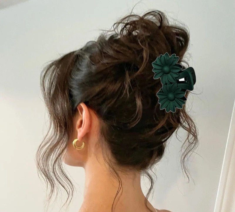 GANCHO PARA EL CABELLO DE DISEÑO DE FLOR, PINZAS DE SUJECION FUERTE, ACCESORIO PARA EL CABELLO PAQUETE DE 12UND 7X4CM