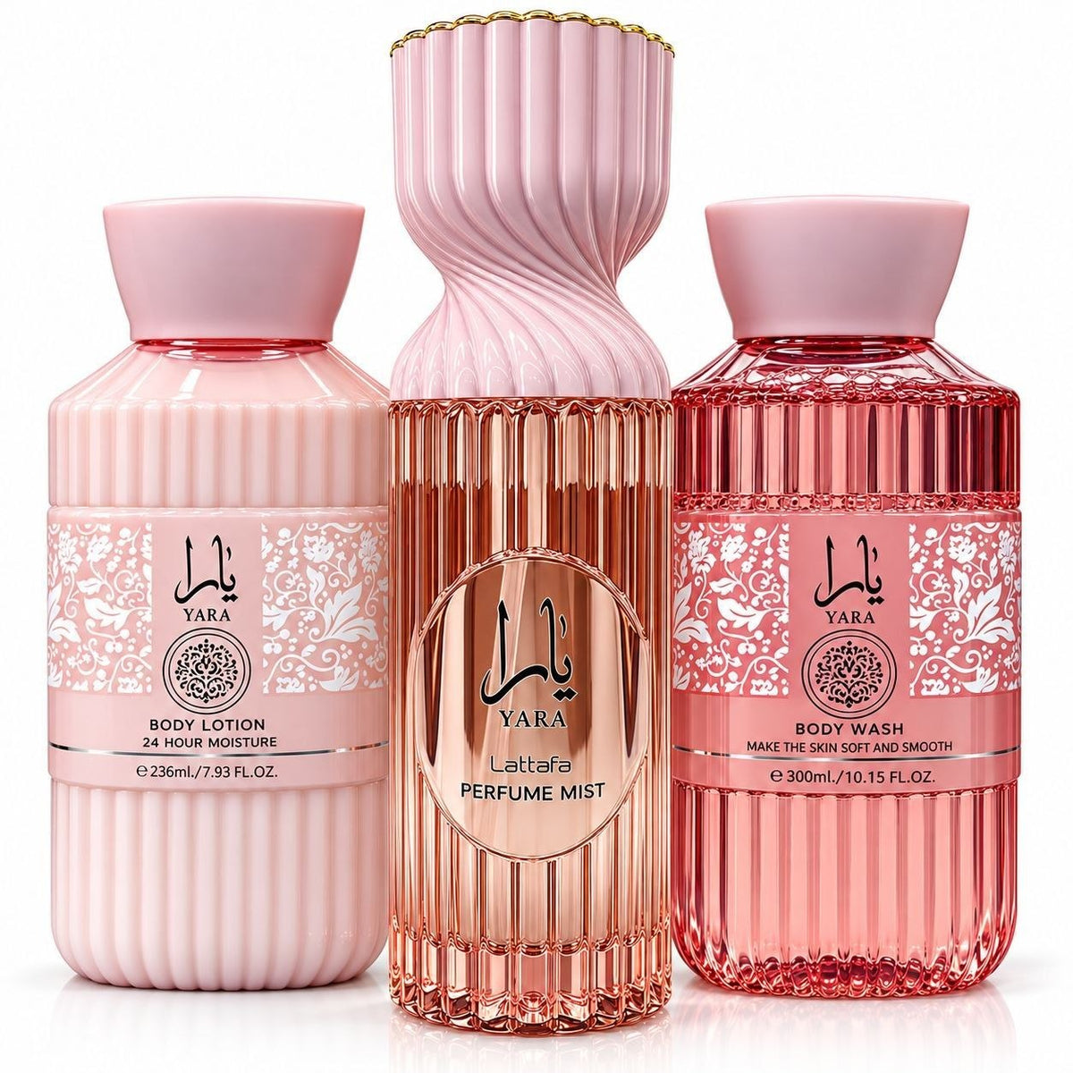SET ECONÓMICO DE CUIDADO CORPORAL Y PERFUME MIST YARA 3PCS (M)