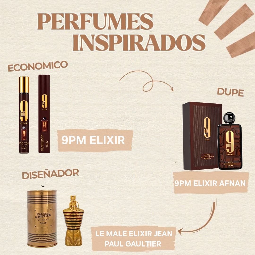 PERFUME ECONÓMICO DE TUBITO 9PM ELIXIR EDP 35ML (H)
