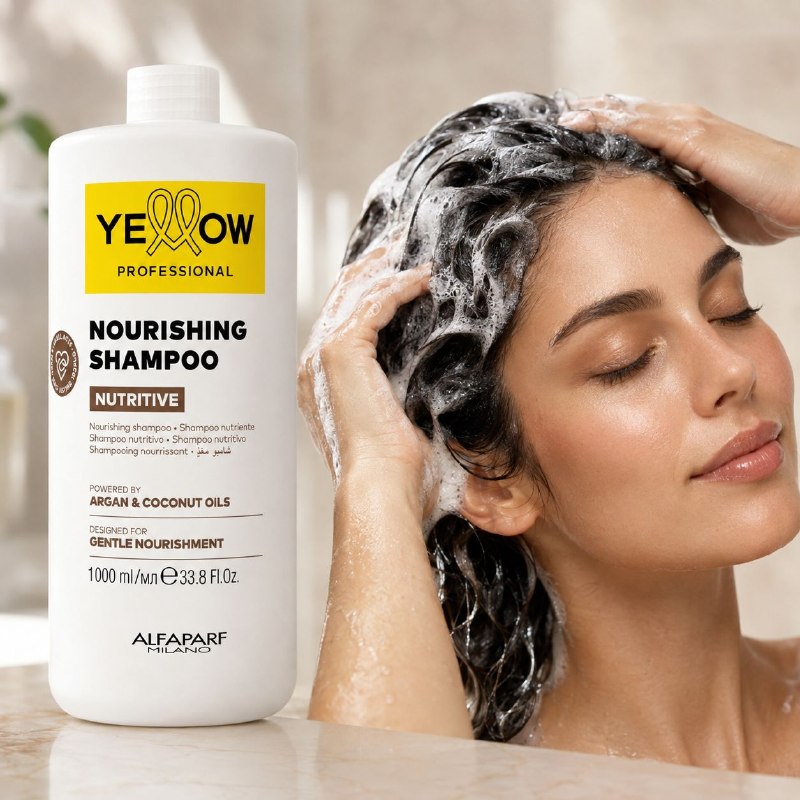 SHAMPOO NUTRITIVO E HIDRATANTE PARA CABELLO SECO Y OPACO CON ACEITE DE ARGAN ALFAPARF 1000ML