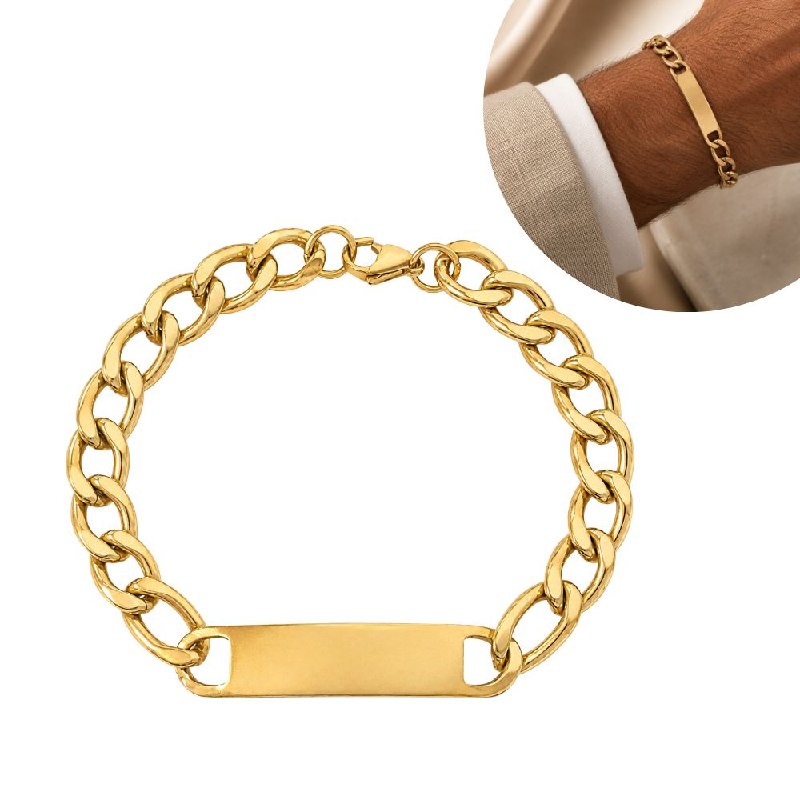 PULSERA DE ENCHAPE PARA CABALLERO 24CM