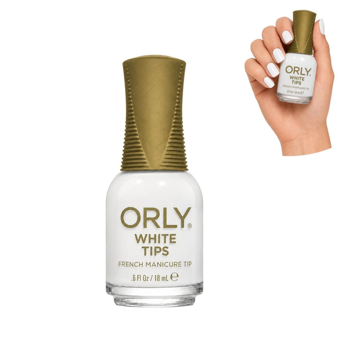 ESMALTE PARA UÑAS TONO WHITE TIPS 22001 ORLY 18 ML
