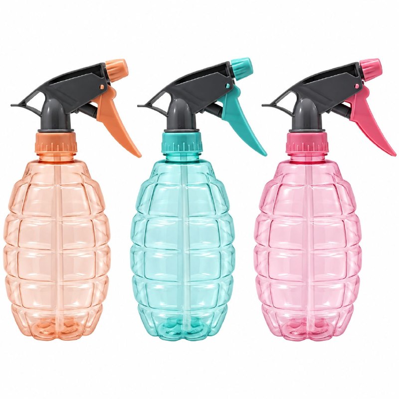SET DE 3 BOTELLAS ROCIADORAS MULTIUSOS CON GATILLO PULVERIZADOR YUHUA 20CM