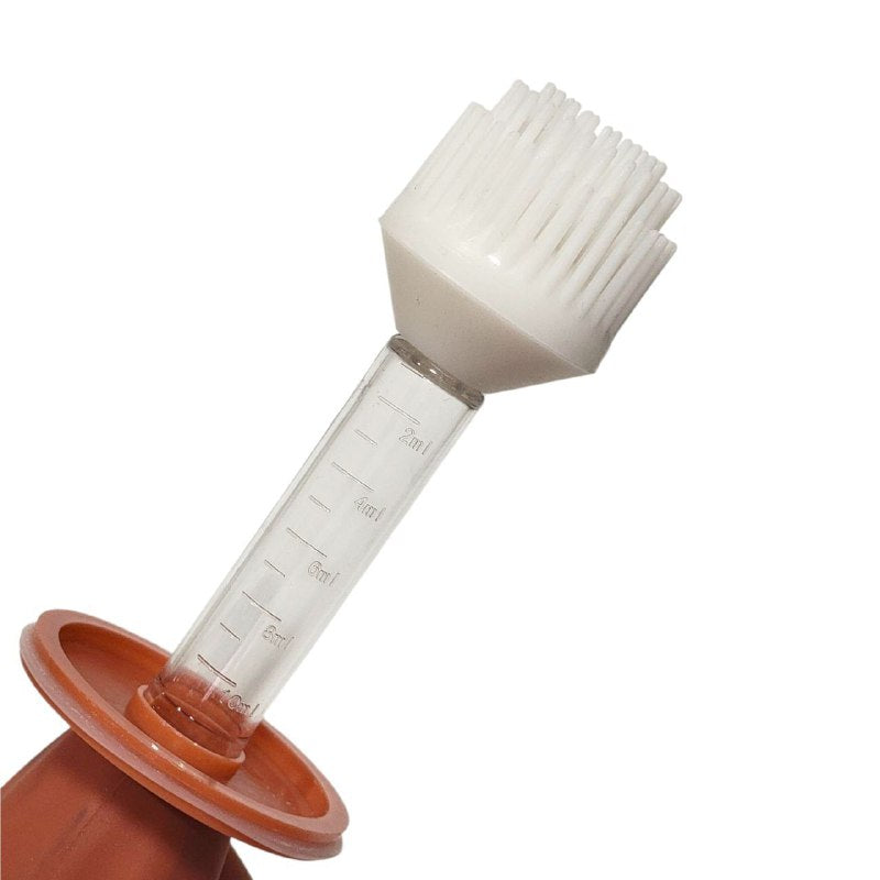 BOTELLA DISPENSADORA DE ACEITE EN GOTERO CON BROCHA DE SILICONA CAPACIDAD 250ML