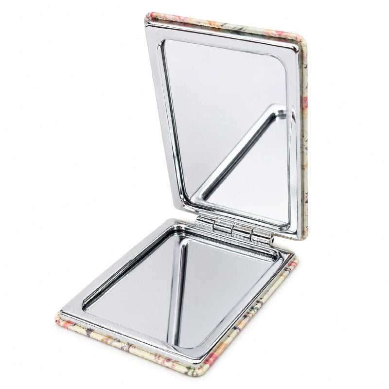 ESPEJO COMPACTO PLEGABLE CON DISEÑO FLORAL RESISTENTE STAY BEAUTIFUL 9X6CM