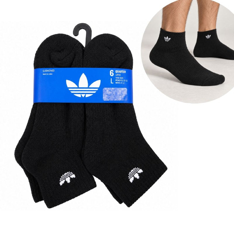 CALCETA TOBILLERA ORIGINAL ADIDAS 6 PARES TALLA MUJER 10-13 TALLA HOMBRE 8-12