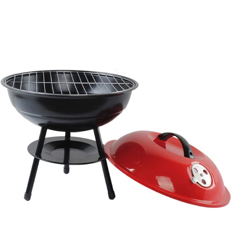 MAQUINA PARRILA PORTATIL DE CARBON PARA BARBACOA DE ACERO ESTAMPADO 39CM ALTO
