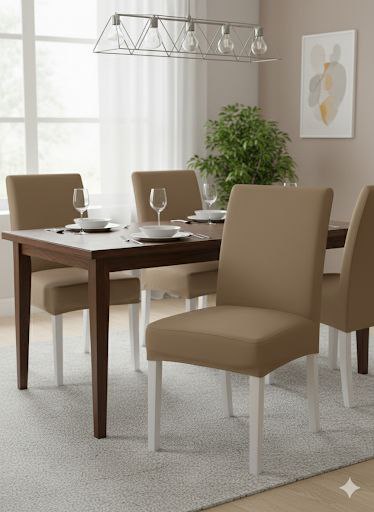 FORRO ELASTICO PROTECTOR PARA SILLAS DE COMEDOR QUE PROTEGE Y RENUEVA TUS SILLAS ELASTICO FACIL HOME IMPLEMENTS