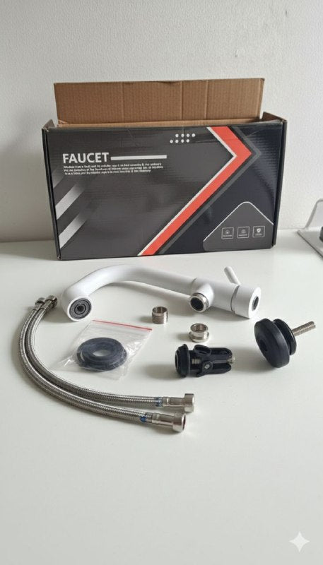 GRIFO LAVAMANOS PARA BAÑO O COCINA COLOR BLANCO DURADERO RESISTENTE CRAFTMANSHIP FAUCET