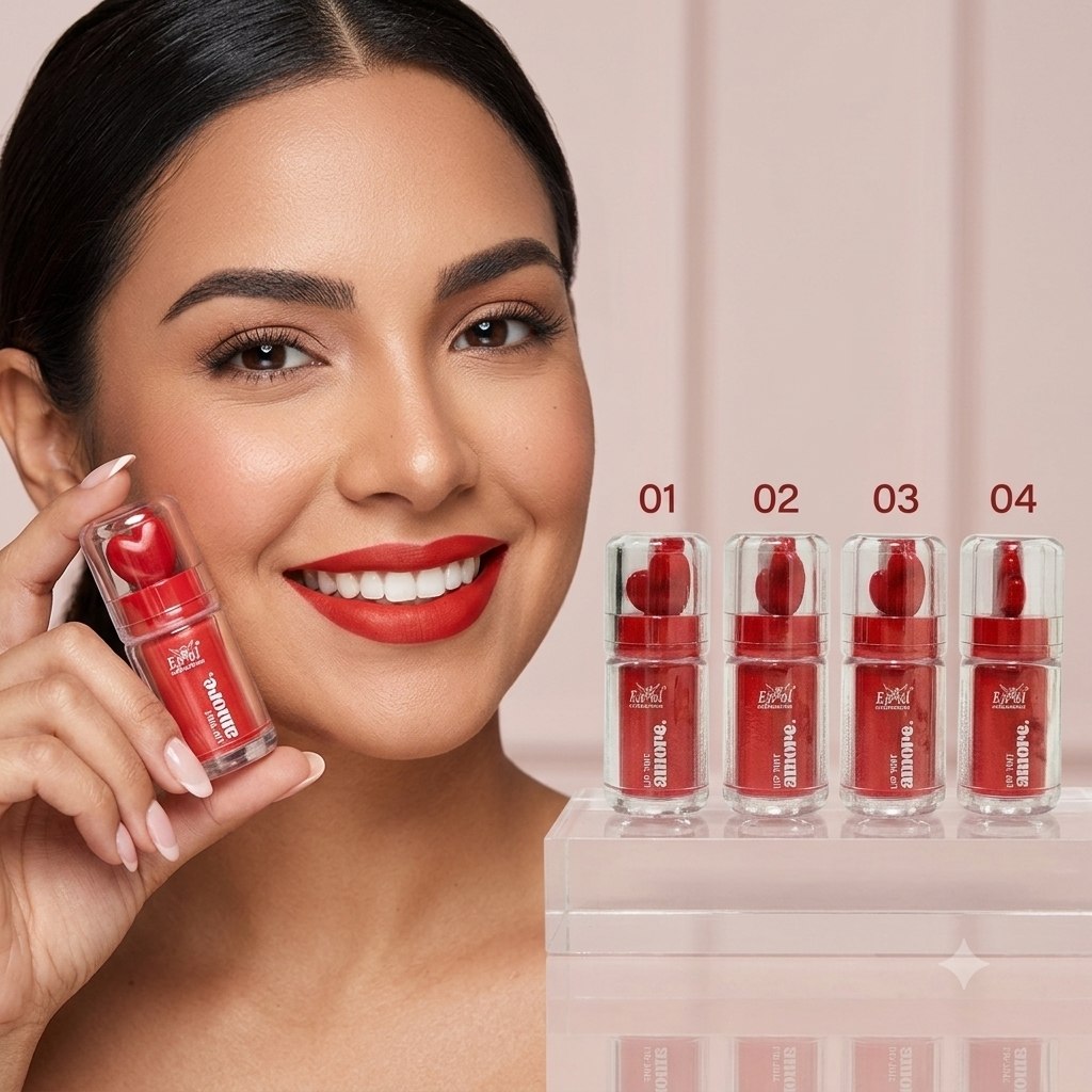 BRILLO LABIAL TINTA PARA LABIOS Y MEJILLAS, PIGMENTAN TUS LABIOS Y LE DAN UN TOQUE DE COLOR EXTRA A TU TONO NAUTRAL, LARGA DURACION ENGOL COLLECTIONS 4ML