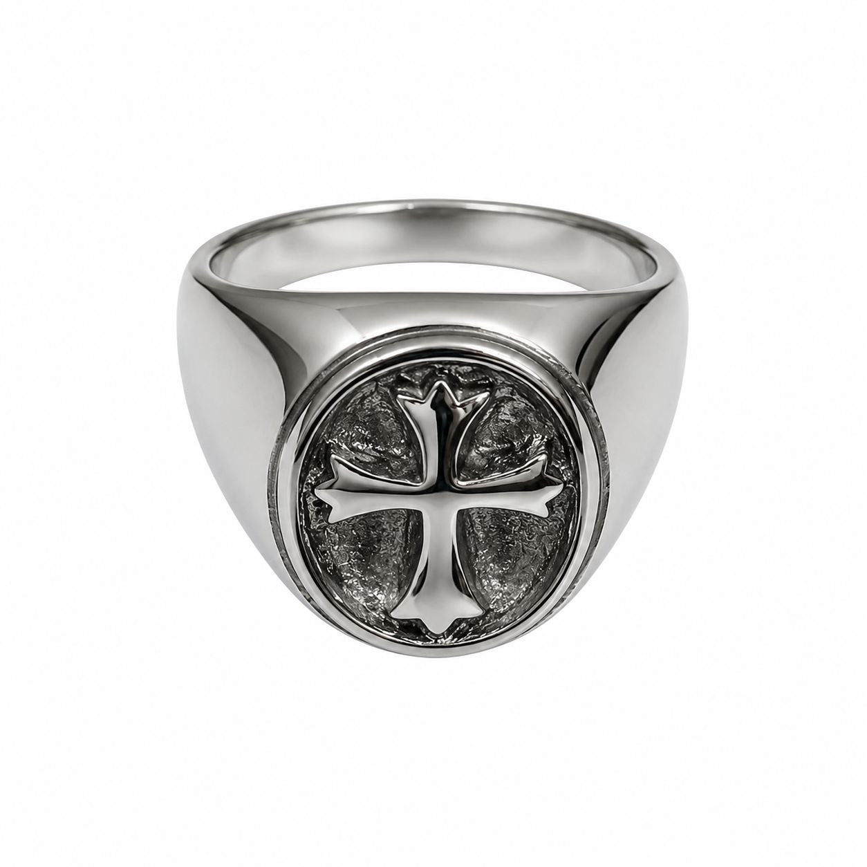 ANILLO DE ENCHAPE PARA CABALLERO CON DISEÑO CRUZ