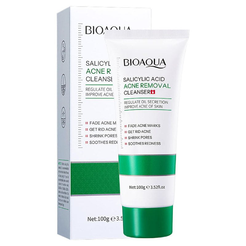 LIMPIADOR FACIAL ESPUMOSO PARA CONTROL DE ACNE CON ACIDO SALICILICO BIOAQUA 100G