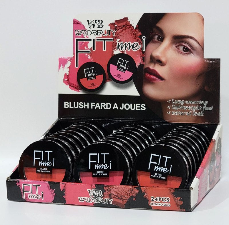 BLUSH DE LARGA DURACION,  DUPE MAYBELLINE FITME ASPECTO NATURAL 4 TONOS, WARDABEAUTY FIT NNEI