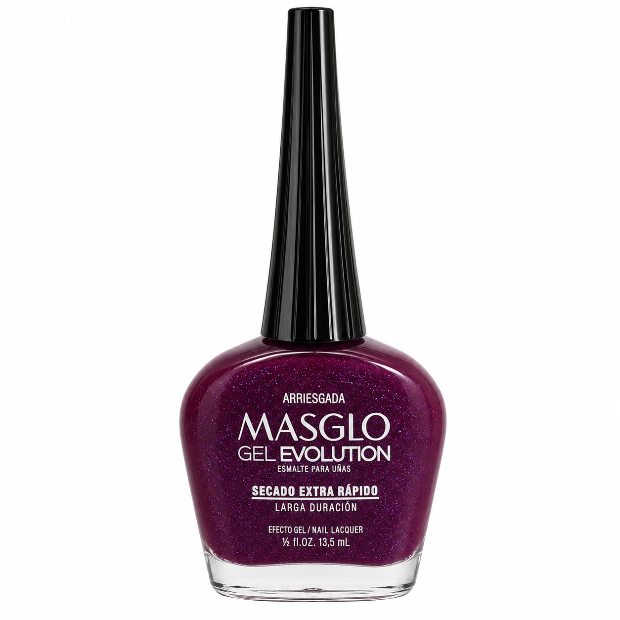 ESMALTE DE UÑAS CON EFECTO GEL DE SECADO EXTRA RÁPIDO MASGLO GEL EVOLUTION PASO 2 "ESTILO ARRIESGADA" 13.5 ML