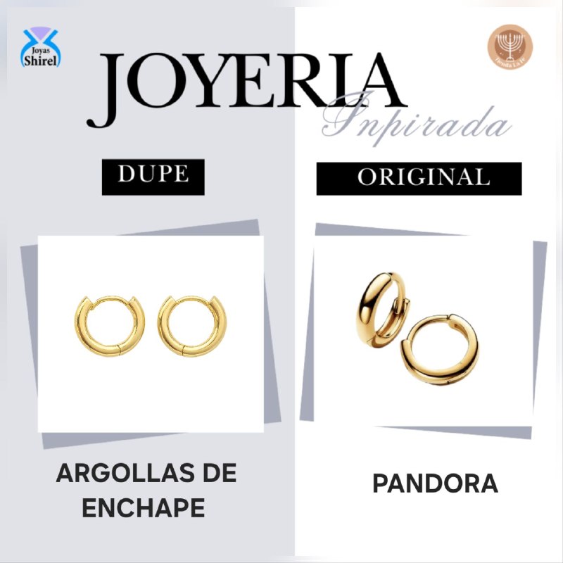ARGOLLAS DE ENCHAPE PARA DAMA 1CM (DUPE DE PANDORA)