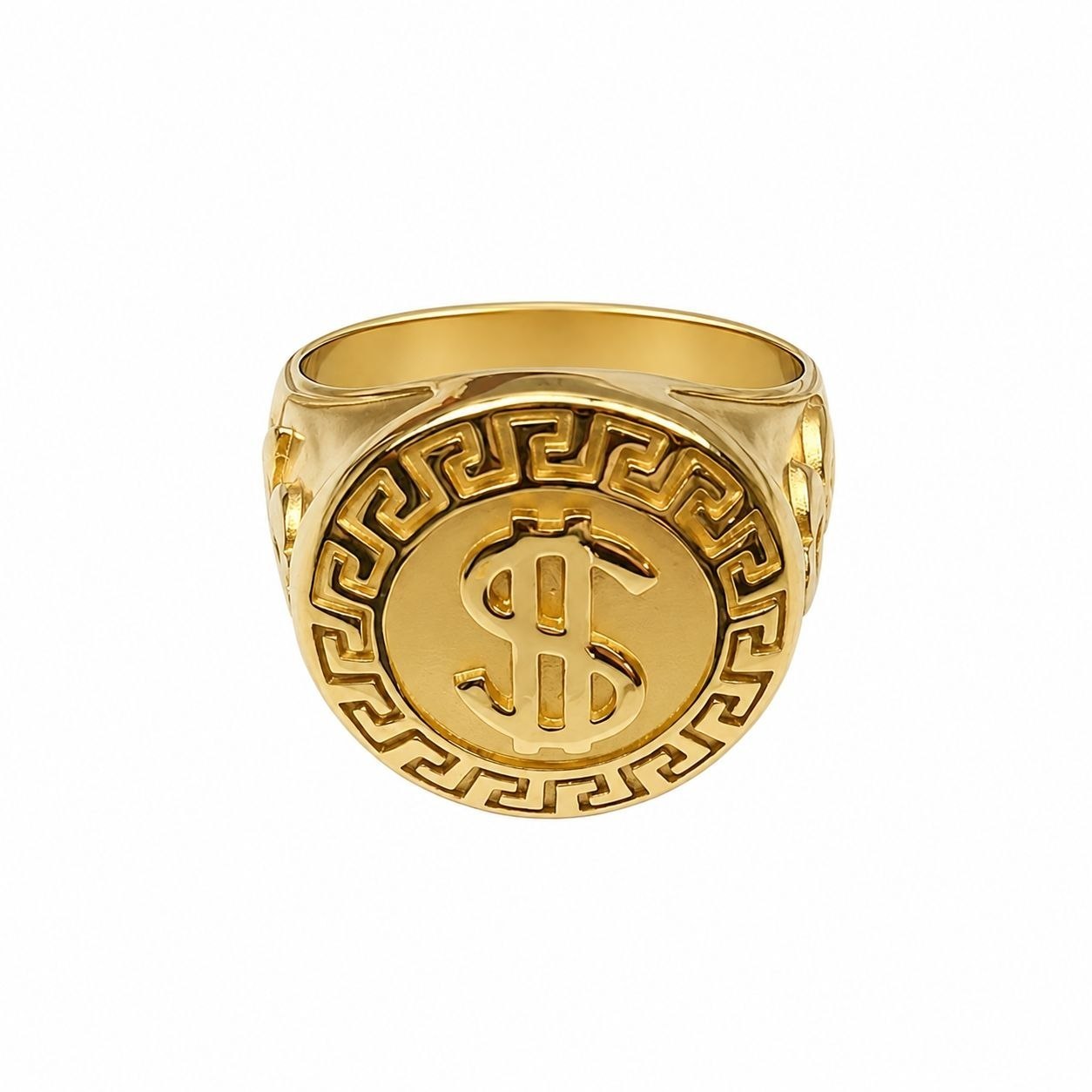 ANILLO DE ENCHAPE PARA CABALLERO CON DISEÑO SIGNO DEL DOLAR
