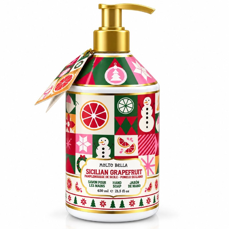 JABON LIQUIDO PARA MANOS SUAVE CON AROMA A POMELO SICILIANO MOLTO BELLA 630ML