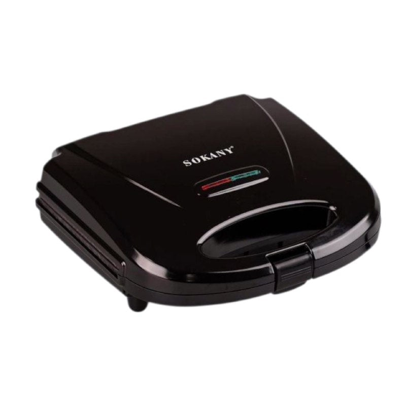 MAQUINA WAFFLERA SANDWICHERA DISEÑO CARITAS SK-128, 750W SOKANY