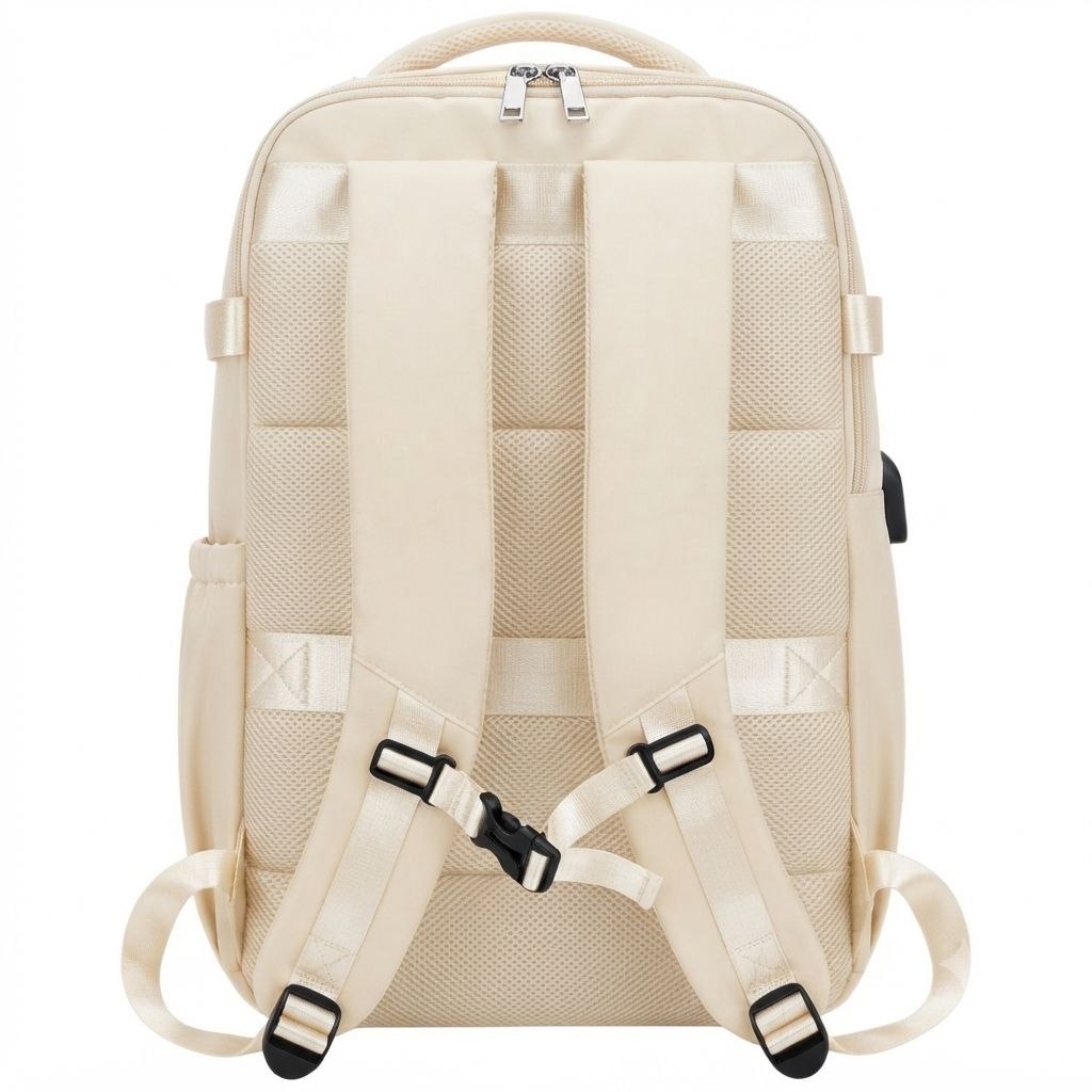 MOCHILA DE VIAJE ECONÓMICA MORRAL INTELIGENTE PARA EQUIPAJE DE MANO CON COMPARTIMENTO PARA LAPTOP Y CALZADO SOFIA ZUL 31X35X20 CM / 3 COLORES