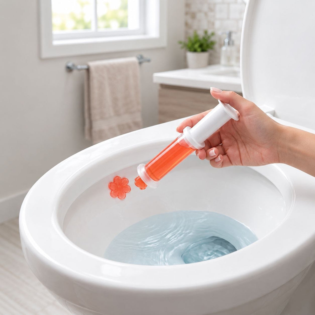 GEL LIMPIADOR Y AROMATIZANTE PARA INODOROS MELOCOTÓN AIRFUSION 4 PIEZAS