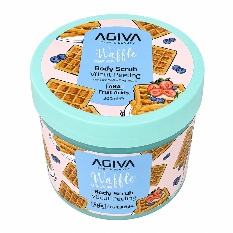 EXFOLIANTE CORPORAL RENOVADOR E ILUMIANDOR DE WAFFLE MANDARINA AGIVA 300ML